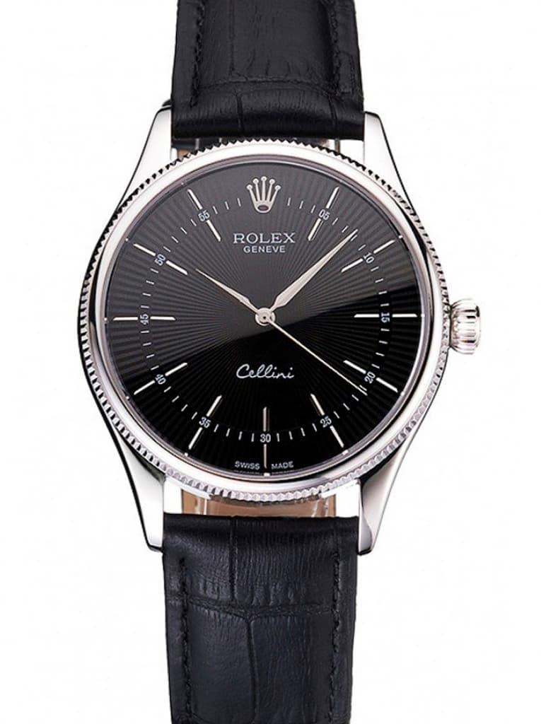 Rolex Cellini 38mm Black Dial - Distinguished Watch