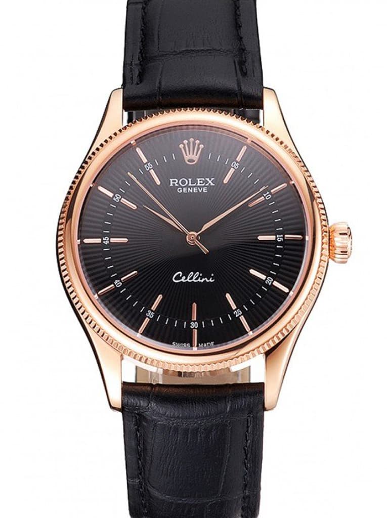 Rolex Cellini 38mm Black Dial - Luxury Timepiece