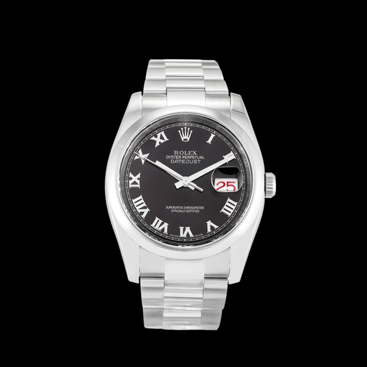 Rolex Datejust 116200 Stainless Steel 36mm Black Dial