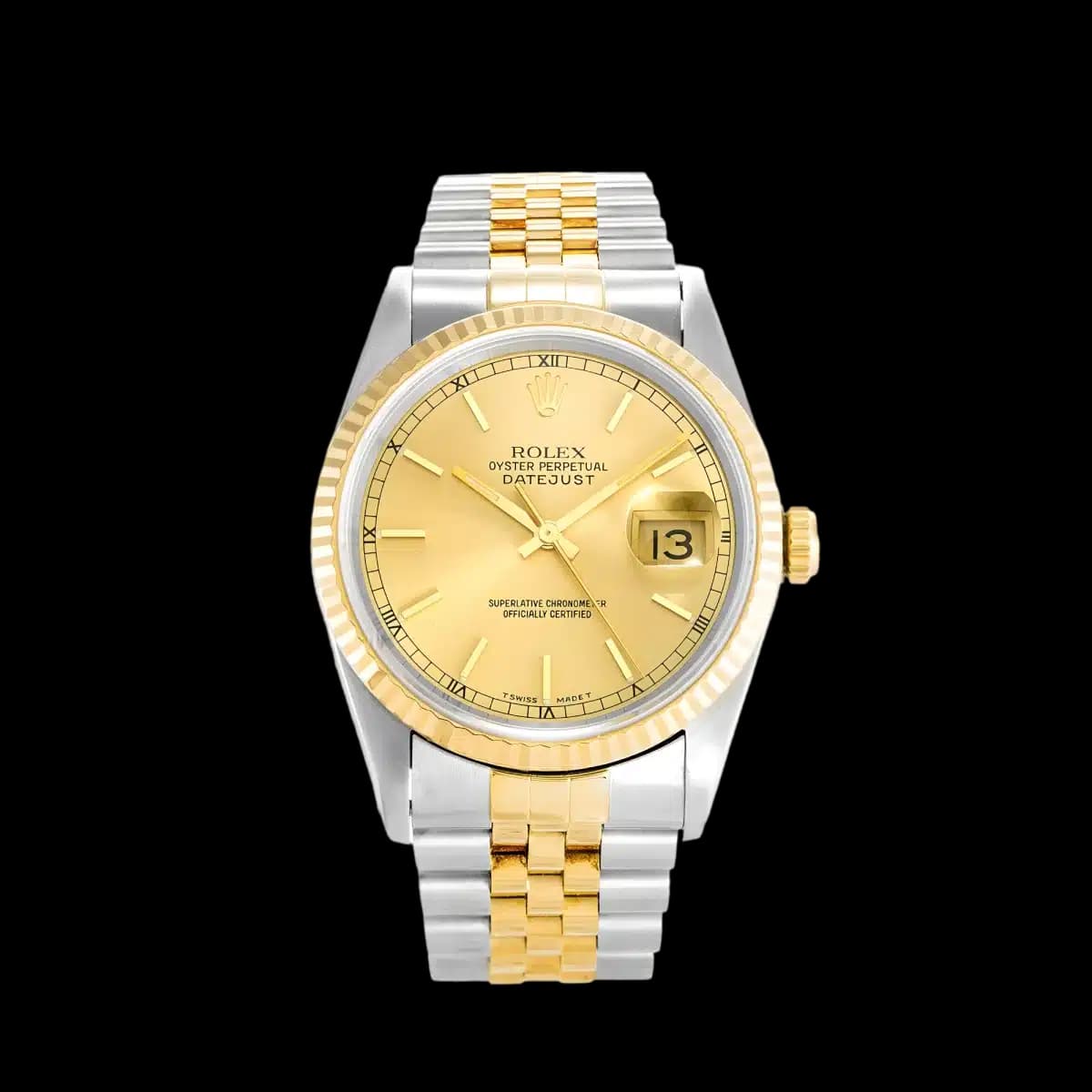 Rolex Datejust 16233 - 36mm Gold Dial Classic Watch