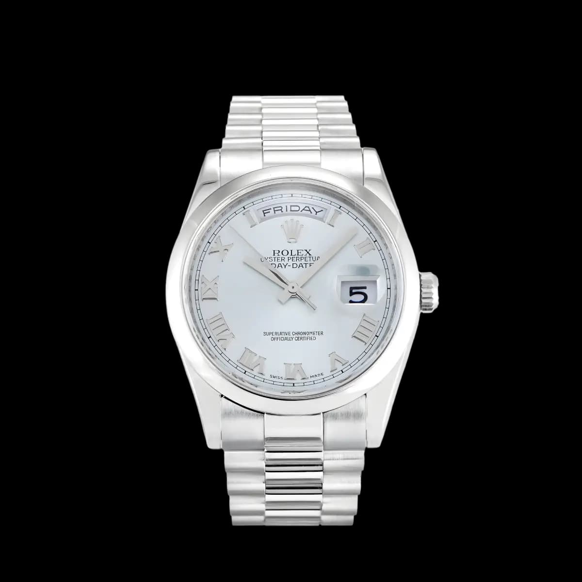 Rolex Day-Date 118206 36mm Blue Dial Watch