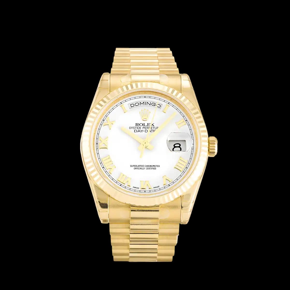 Rolex Day-Date 118238 36mm White Dial Watch