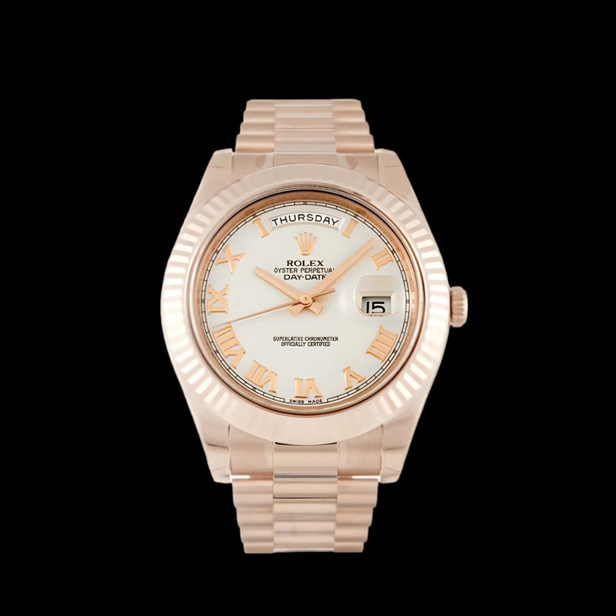 Rolex Day-Date II 218235 40mm Ivory Dial Watch