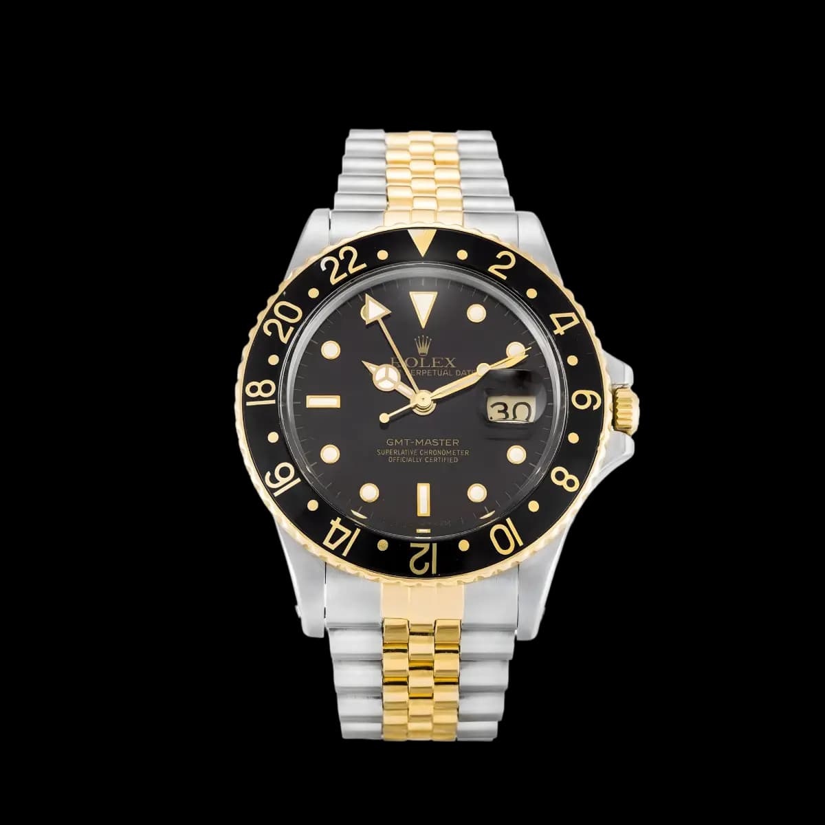 Rolex GMT-Master 16753 - 38mm Black Dial Two-Tone Nipple Dial