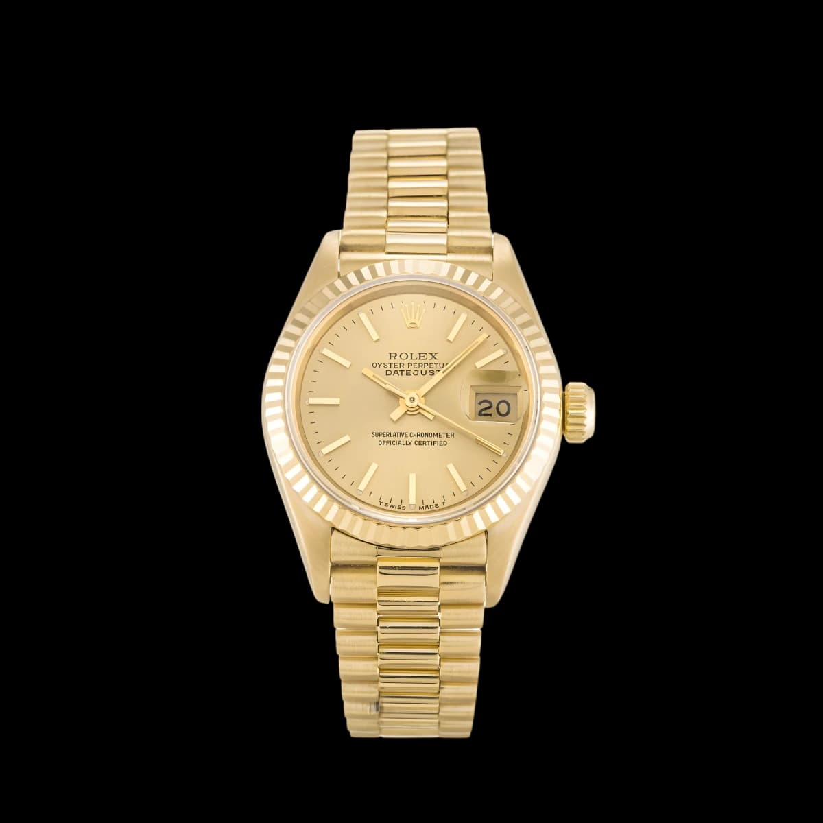 Rolex Lady-Datejust 69178 Champagne Dial 26mm Yellow Gold