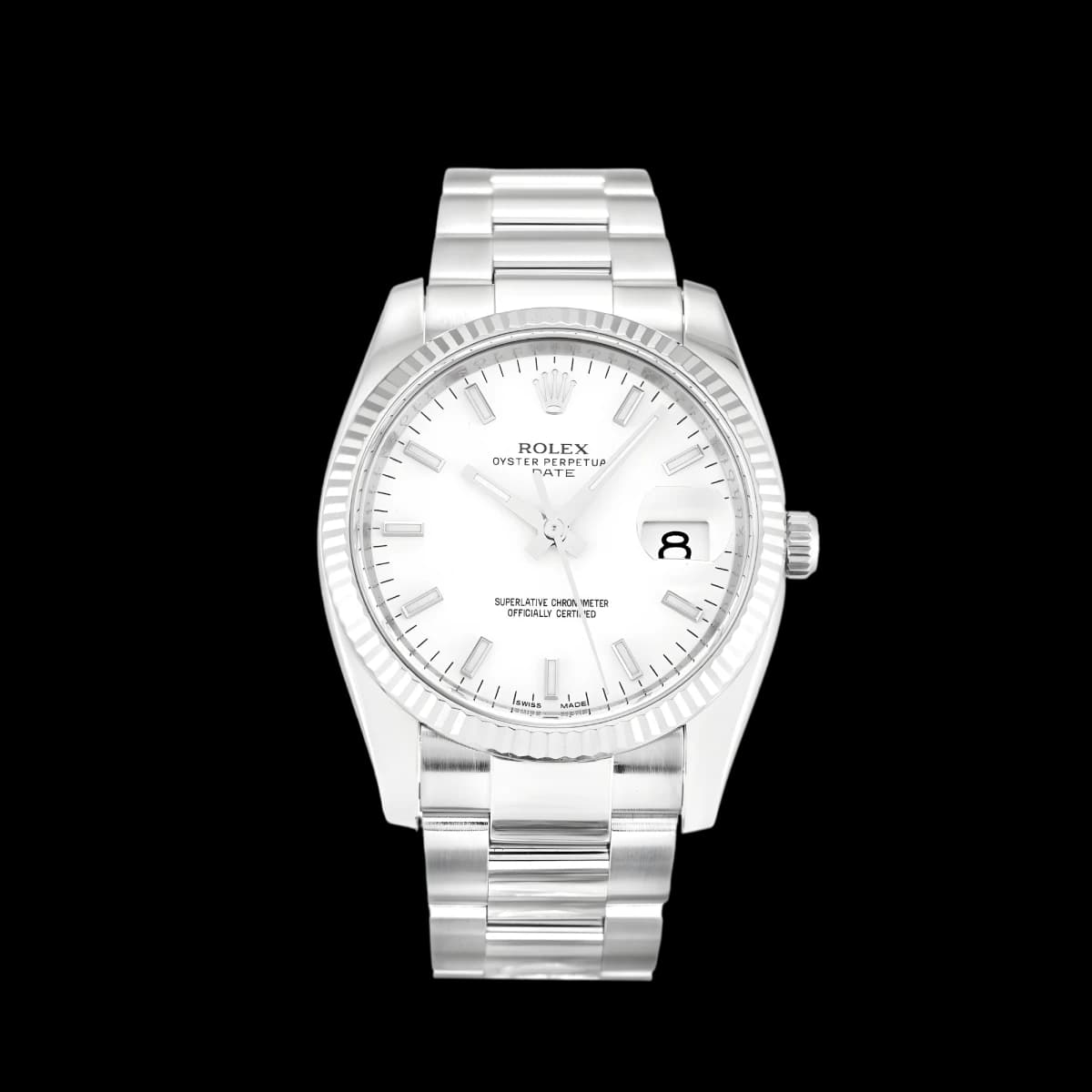 Rolex Oyster Perpetual 34mm White Dial 115234