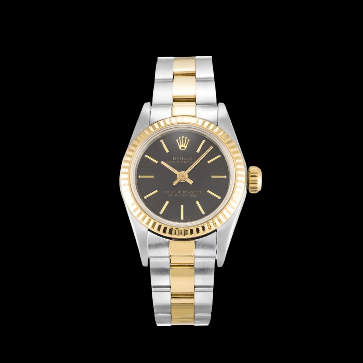 Rolex Oyster Perpetual Lady 24mm Black Dial 67193