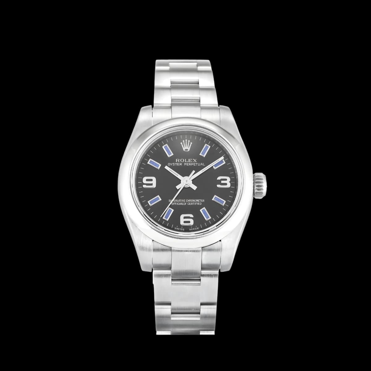 Rolex Oyster Perpetual Lady 26mm Black Dial 176200