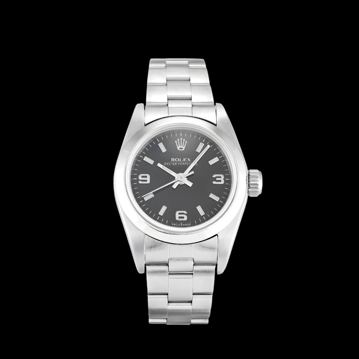 Rolex Oyster Perpetual Lady 26mm Black Dial 67180