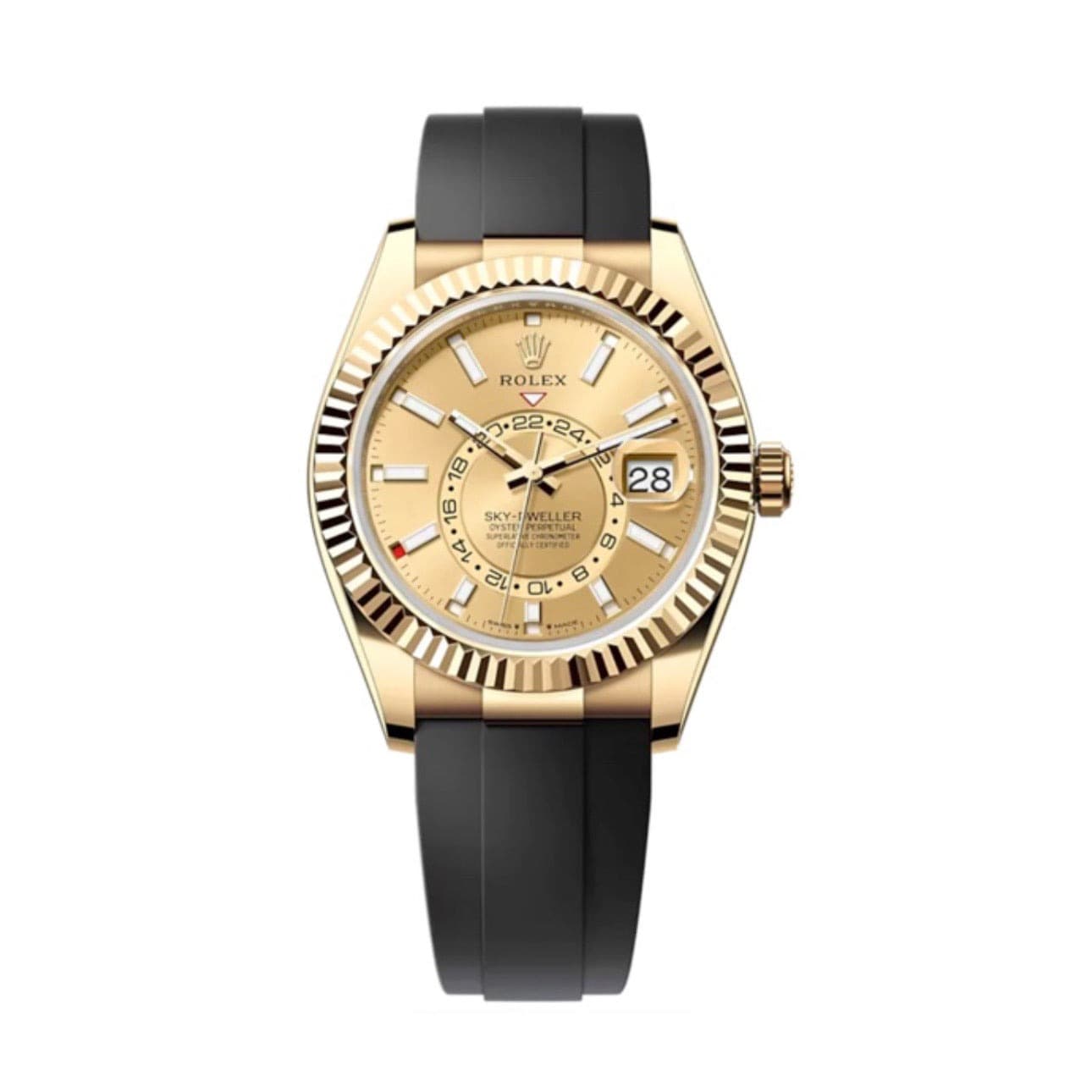 Rolex Sky-Dweller 42mm Champagne Dial Yellow Gold Ref. 336238