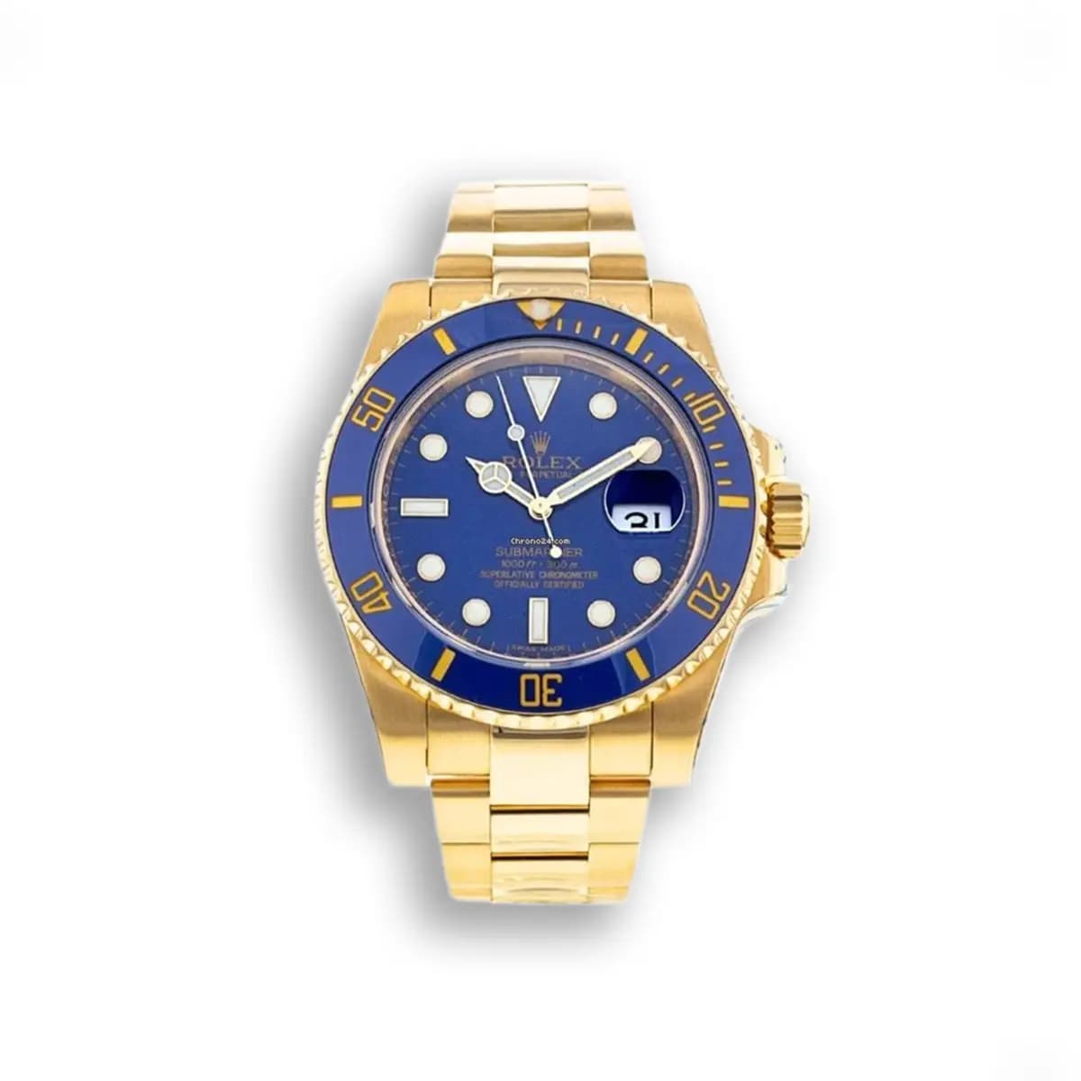 Rolex Submariner 116618LB 40mm Blue Dial Yellow Gold