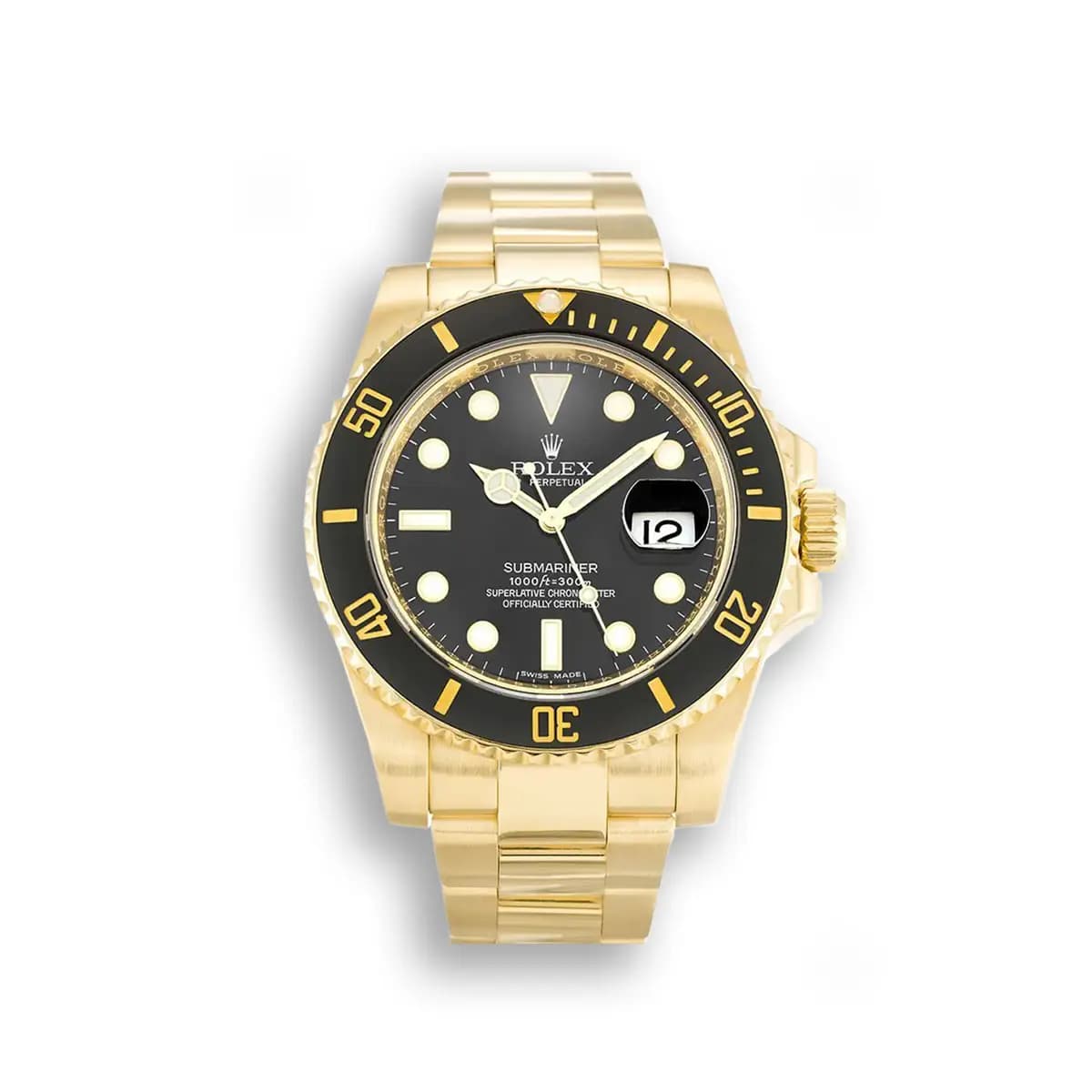 Rolex Submariner 116618LN 40mm Black Dial Yellow Gold