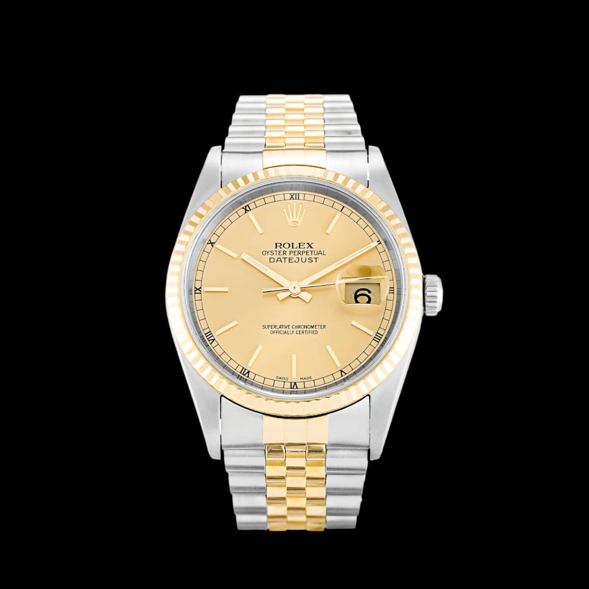 Rolex Datejust 16233 Two-Tone 36mm Champagne Dial