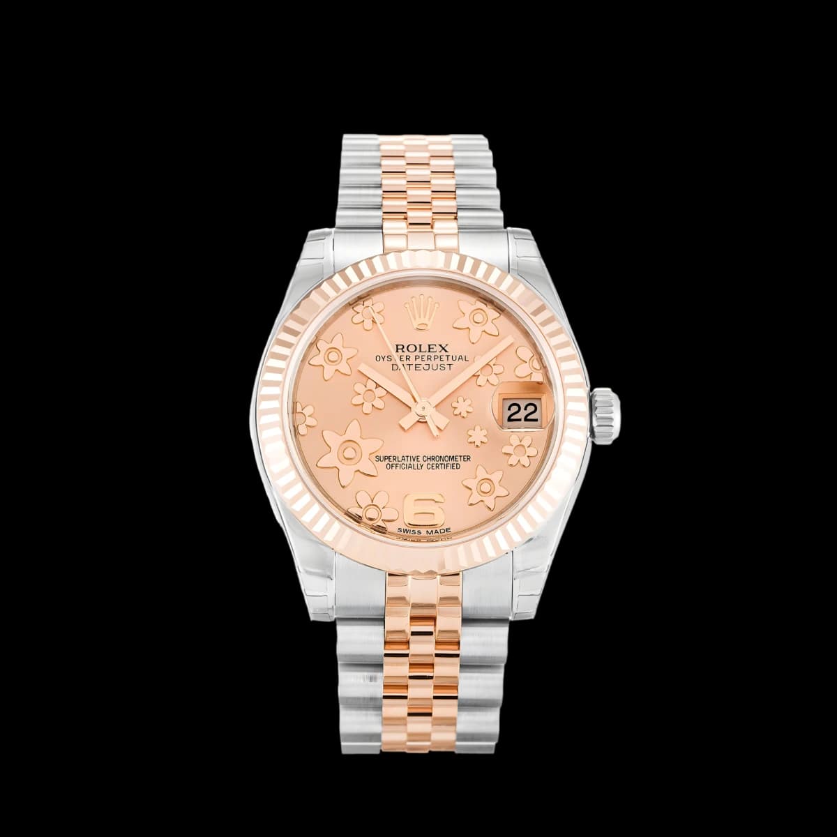 Rolex Datejust 178271 Mid-Size 31mm Pink Floral Dial