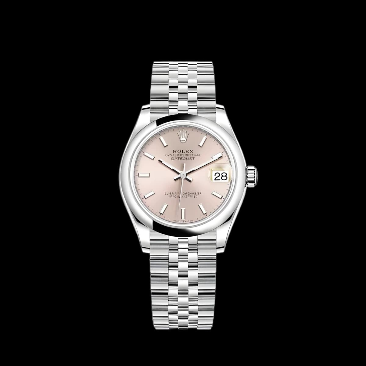 Rolex Datejust 278240 31mm Pink Dial Steel Watch