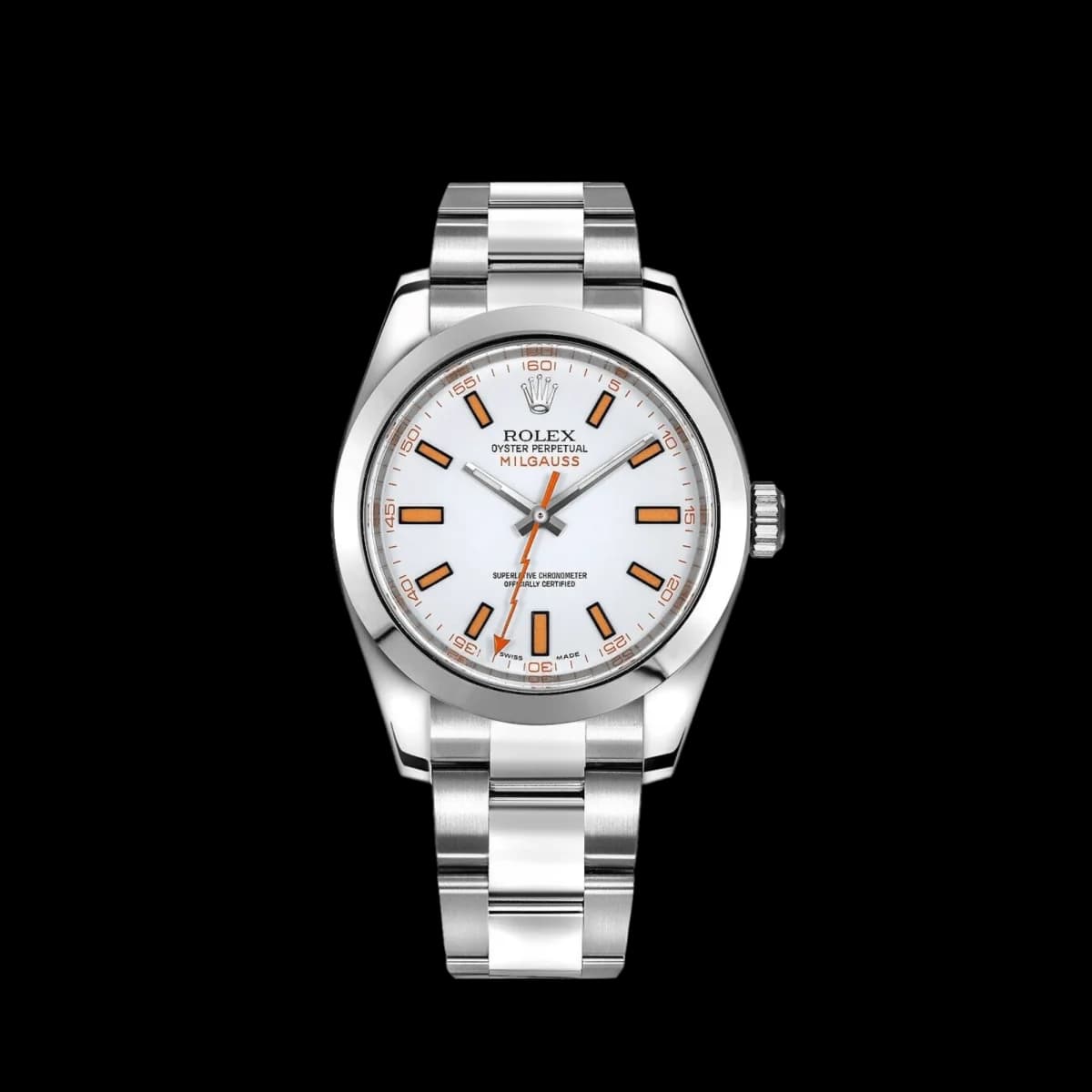 Rolex Milgauss 40mm White Dial 116400 Steel Watch