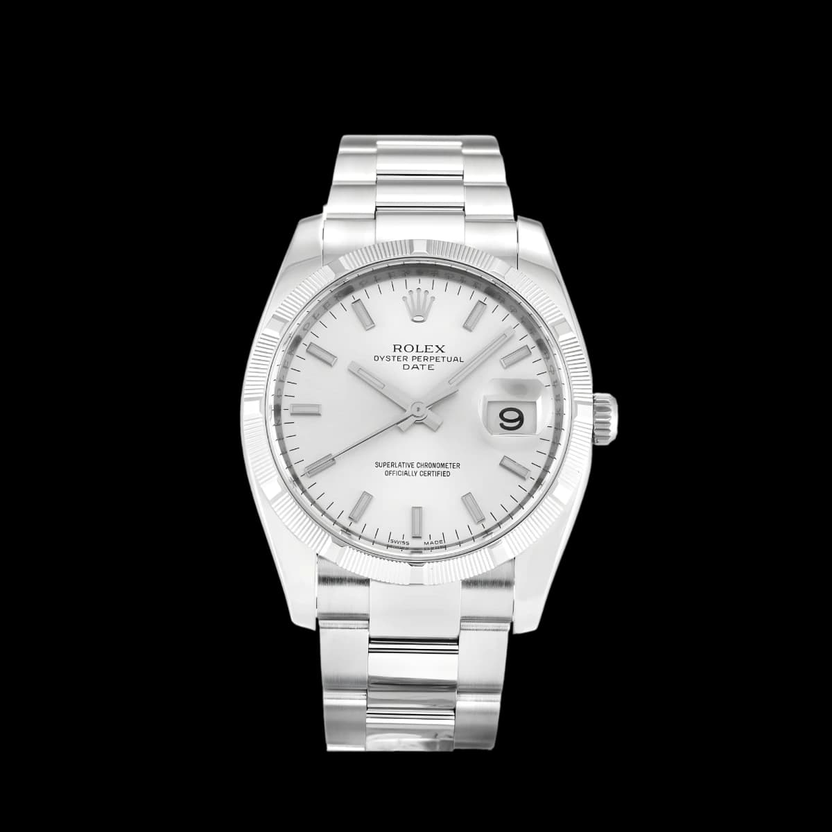 Rolex Oyster Perpetual 34mm Silver Dial 115210