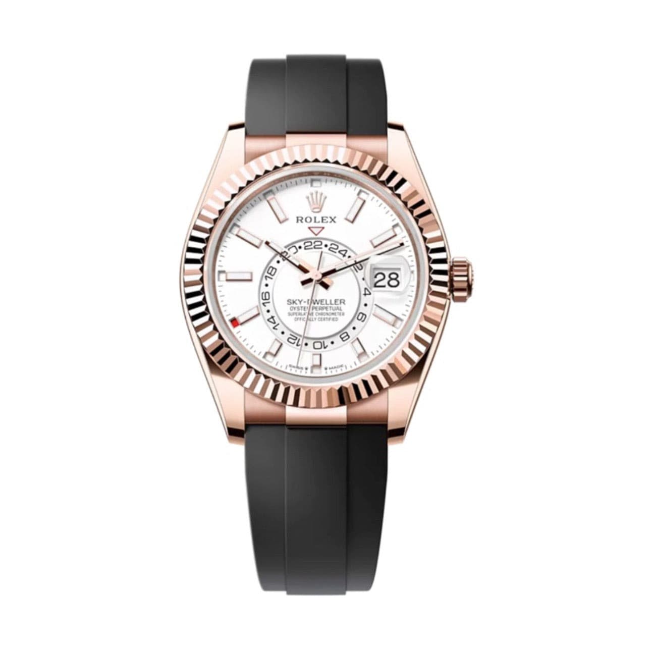 Rolex Sky-Dweller 42mm Intense White Dial Everose Ref. 336235