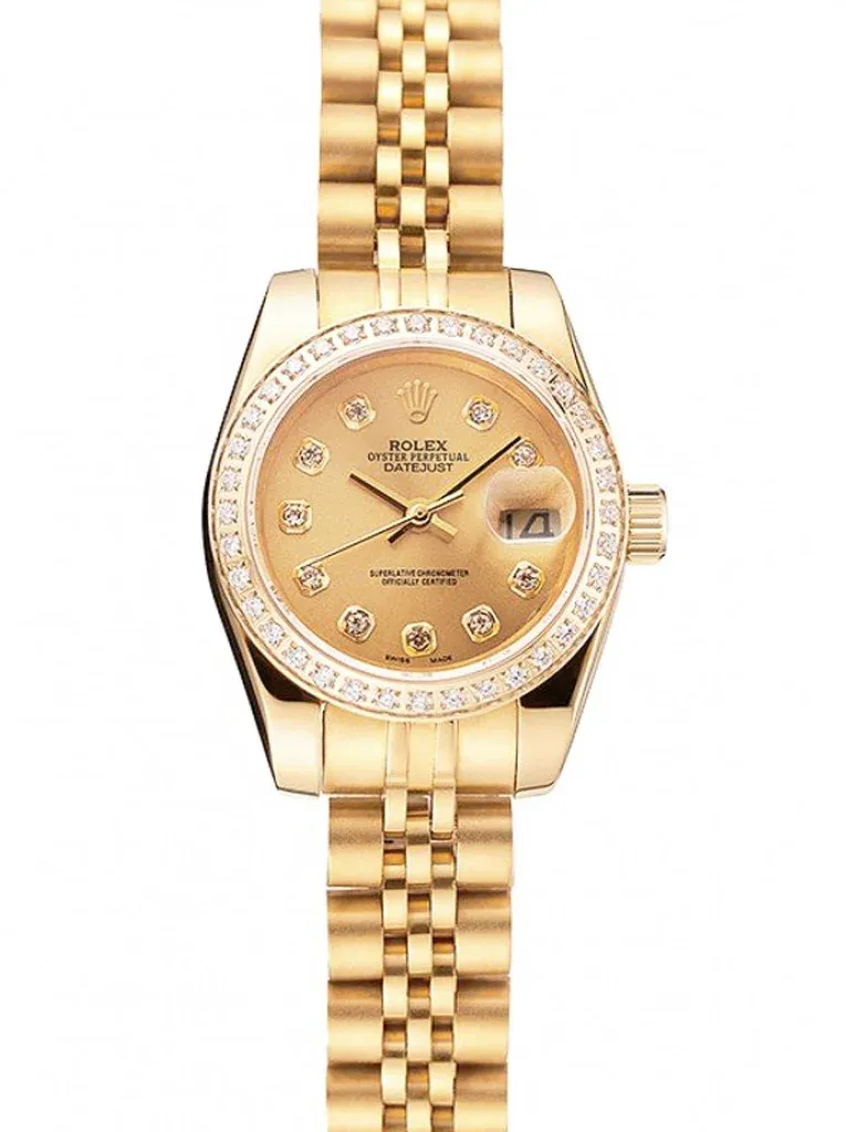 Super clone Rolex Datejust 28mm ladies gold dial
