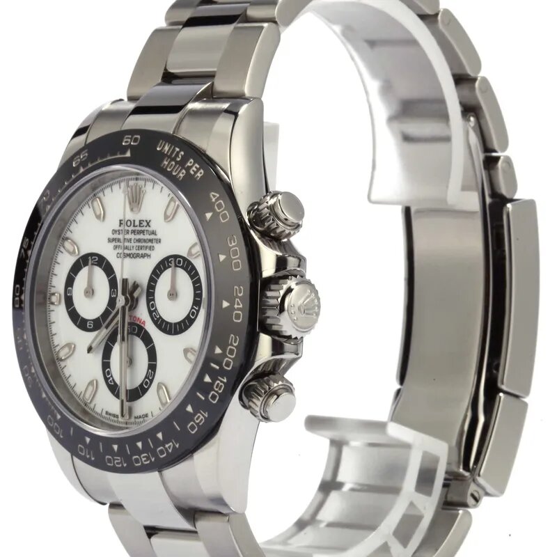 Daytona watch image A showing dial and chronograph pushers