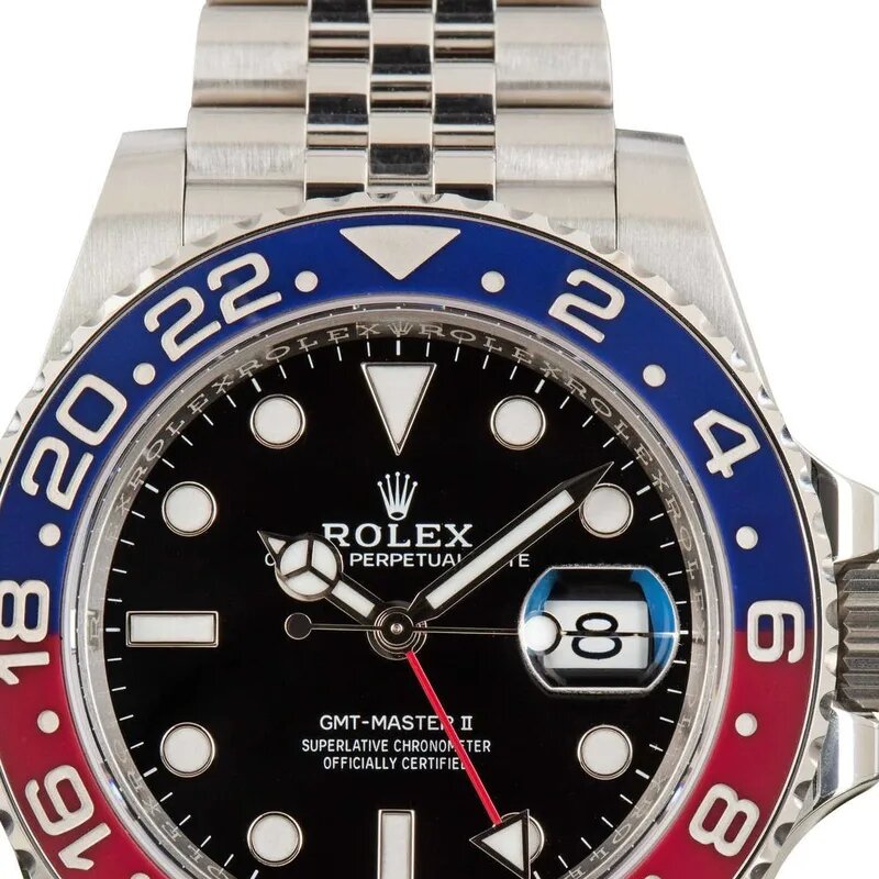 GMT-Master II watch image A showing bezel colors and hands