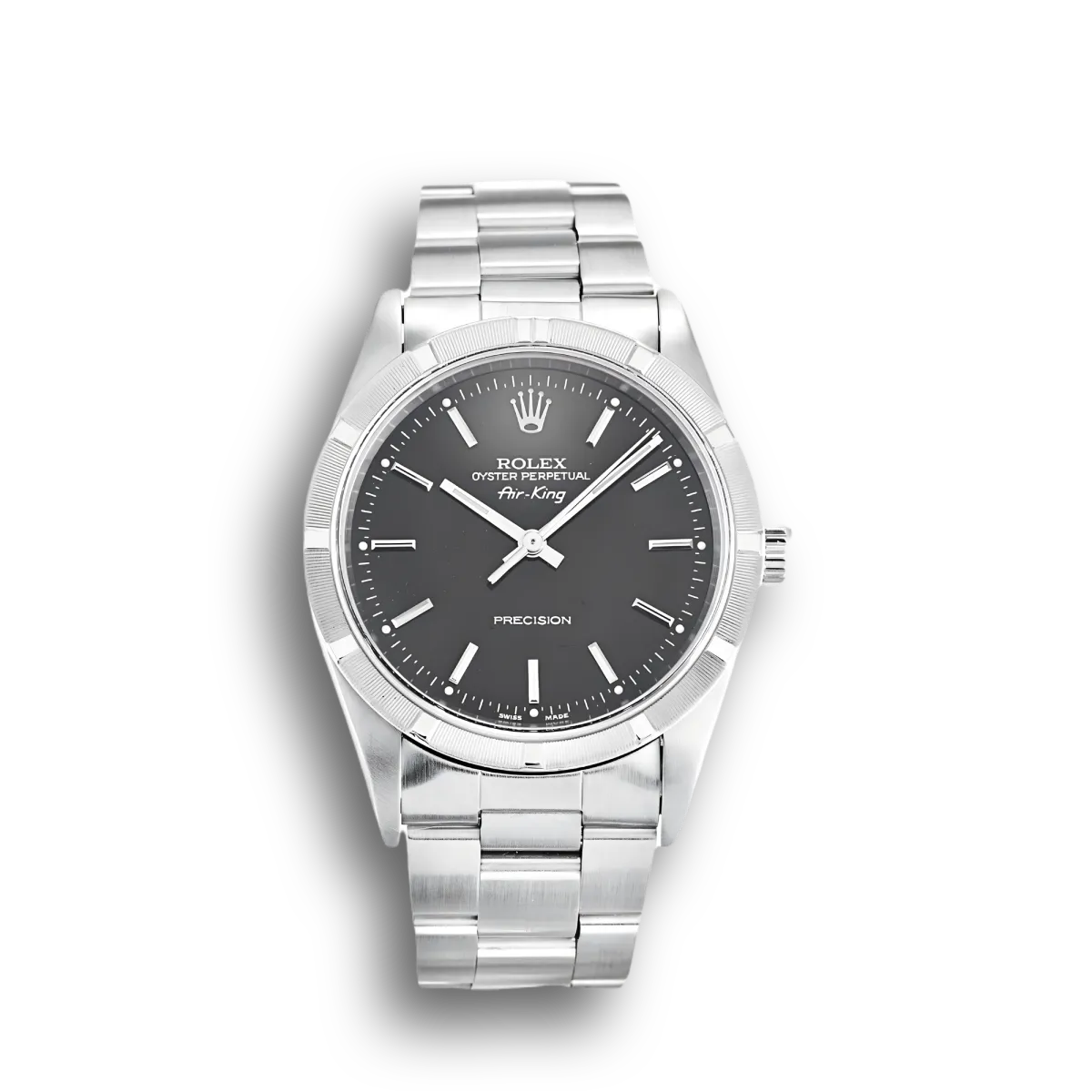 Rolex Air-King 14010 clone black dial — front view