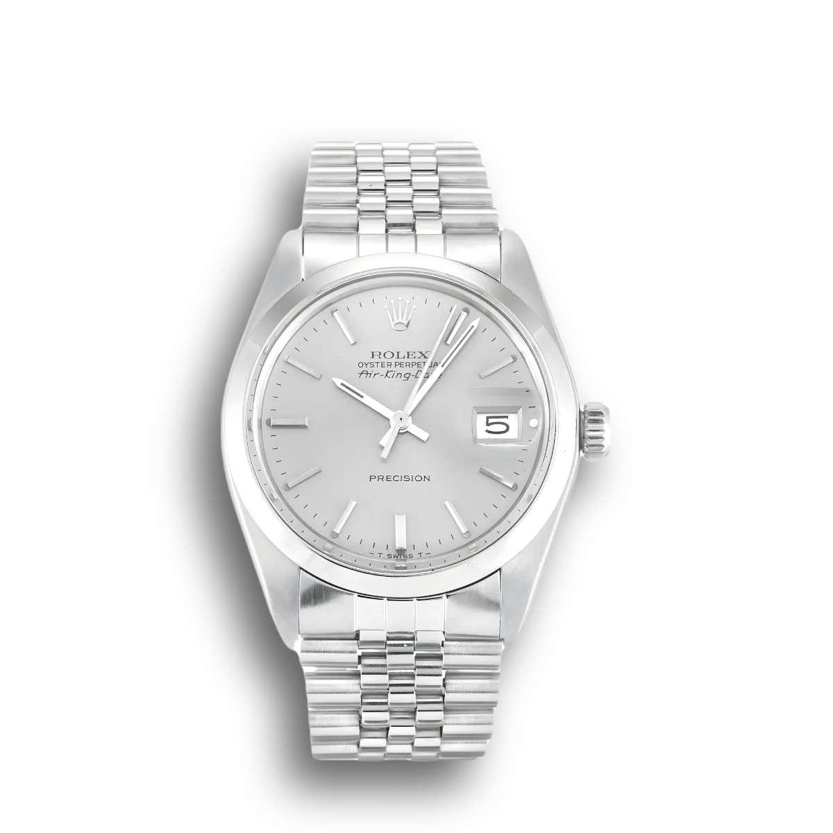 Rolex Air-King 5700 super clone replica grey dial — front view
