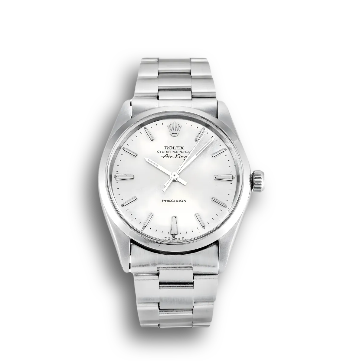Rolex Air-King 5500 replica silver dial — front view