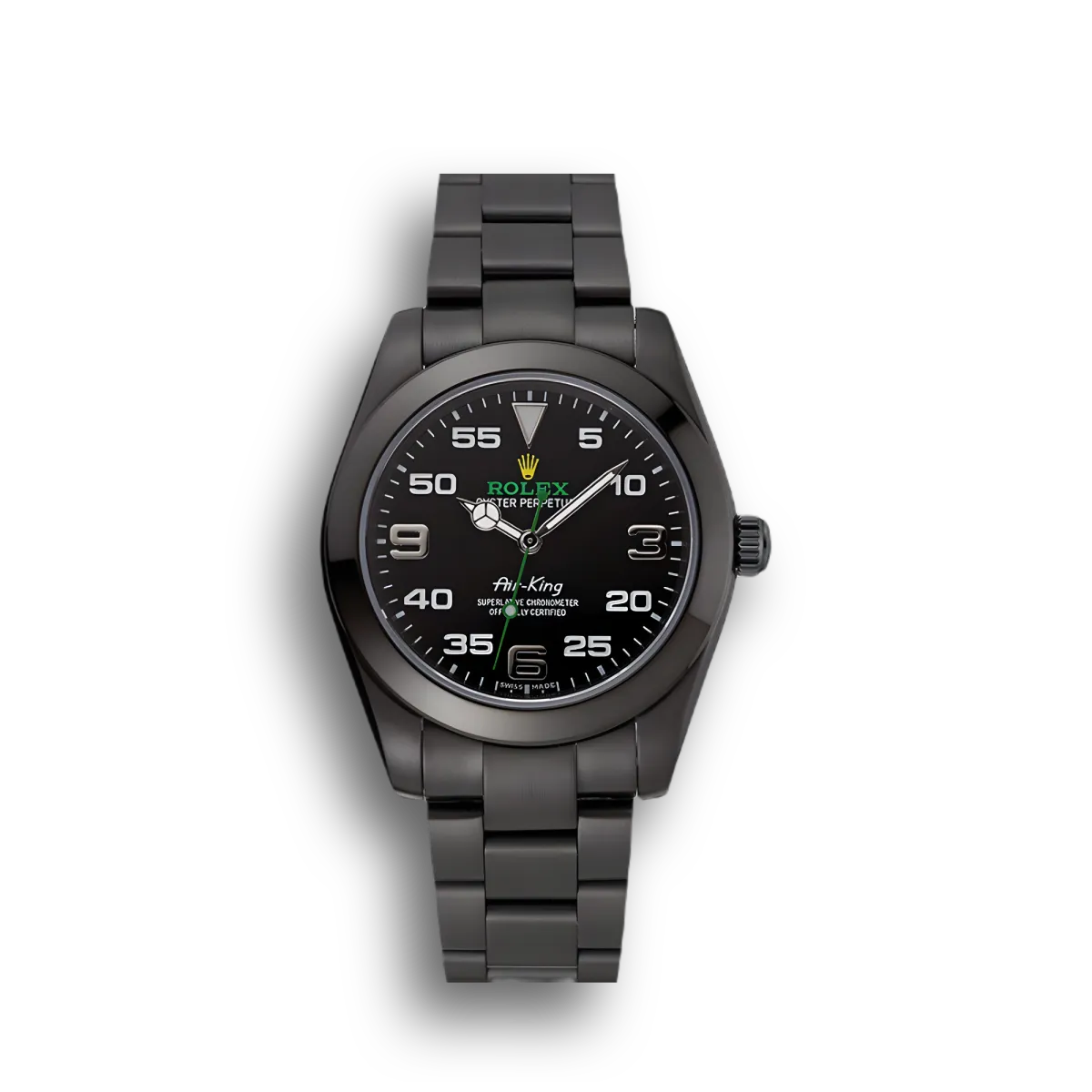 Rolex Air-King 1454019 replica black dial — front view