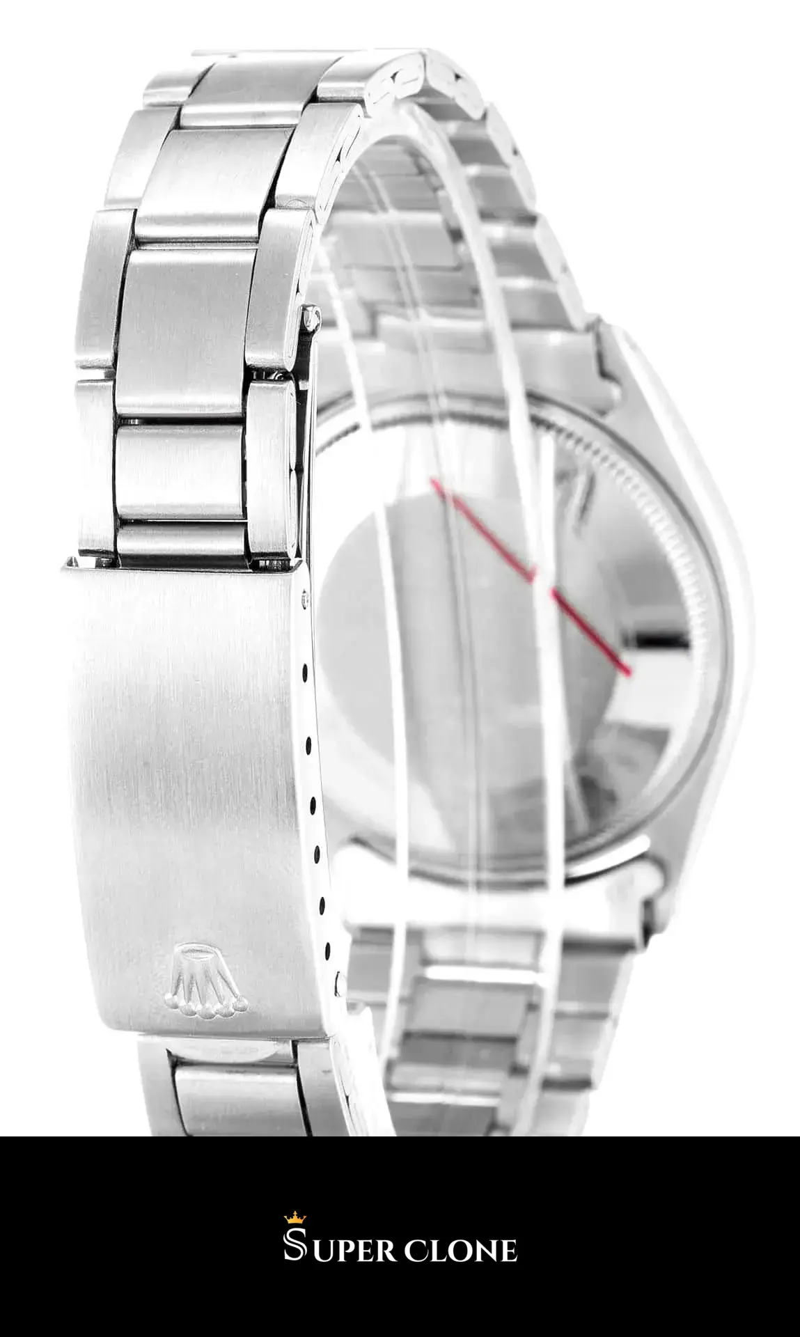 Air-King 5500 rolex copy grey dial — caseback detail