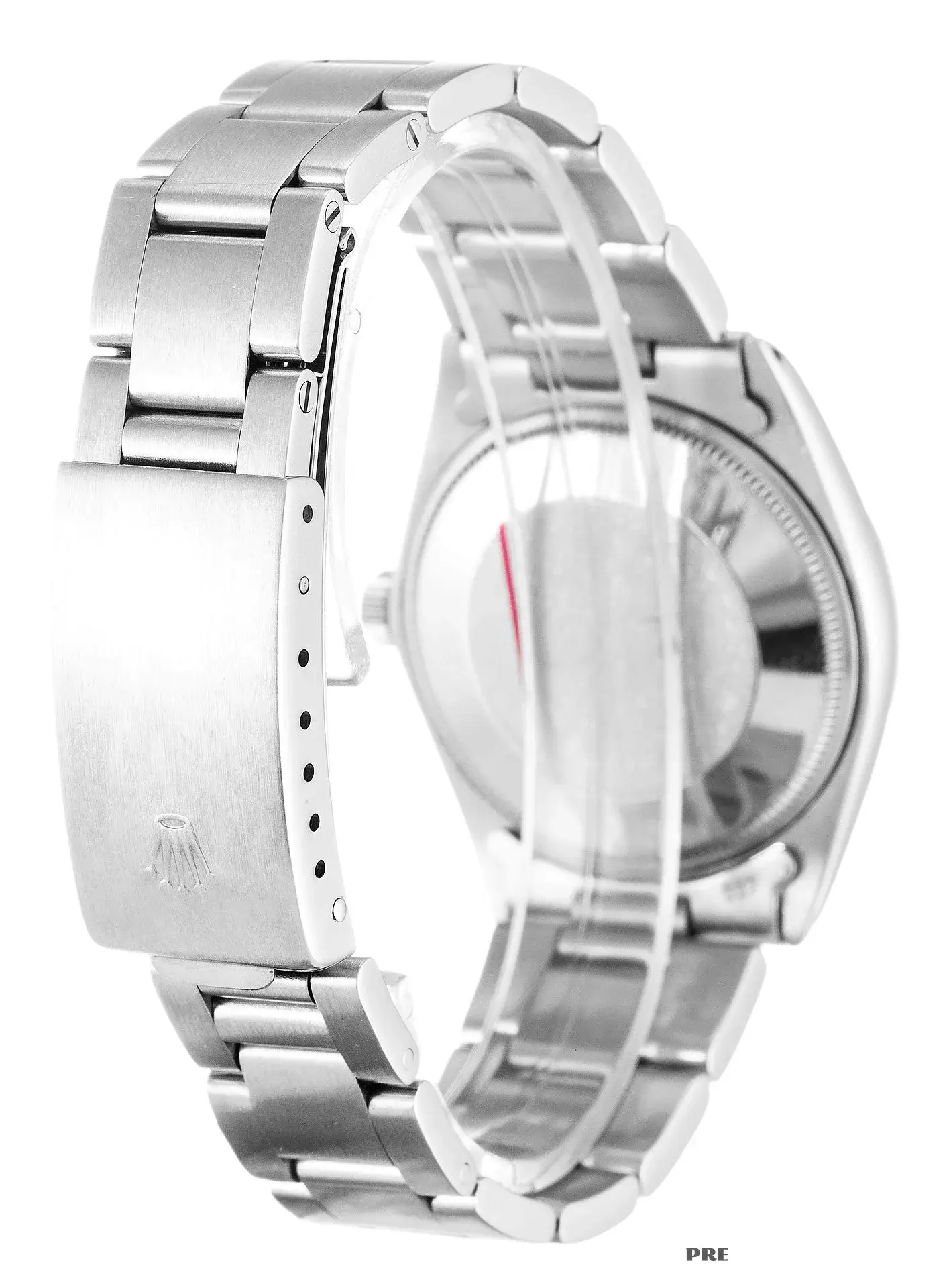 Air-King 5500 japanese automatic replica silver dial — caseback detail