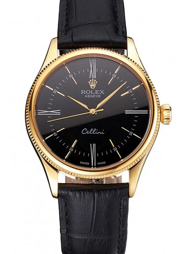 Rolex Cellini 016814 1:1 replica black dial — front view