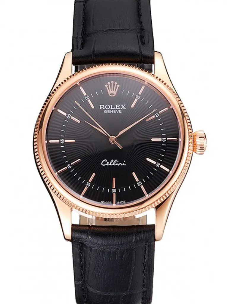 Cellini 016815 super clone replica black dial — front view