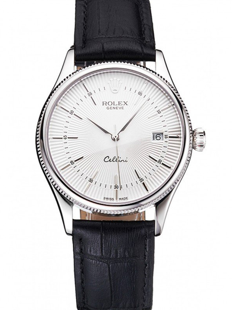 Rolex Cellini REP016802 copy white dial — front view