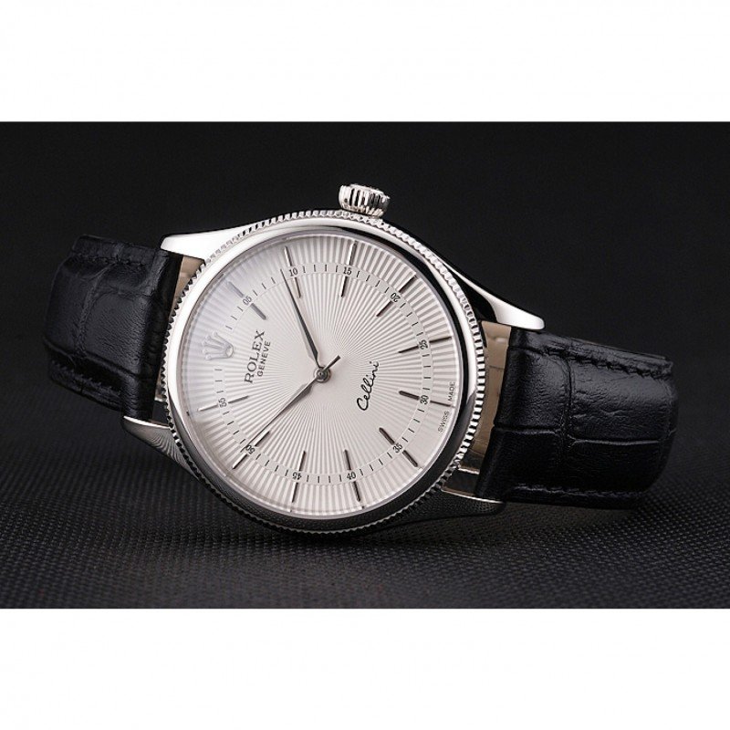 Rolex Cellini REP016805 replica white dial — caseback detail