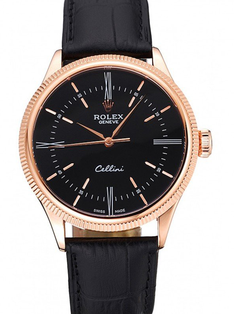 Cellini 622656 replica black dial — front view