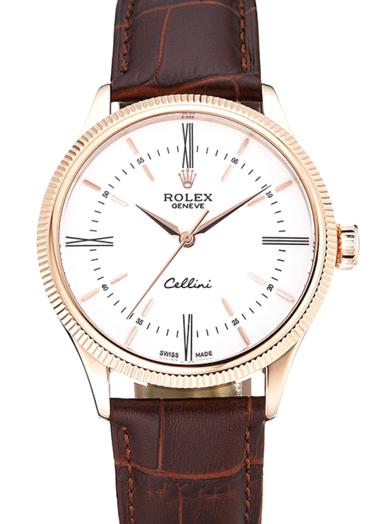 Rolex Cellini 622655 super clone replica white dial — front view