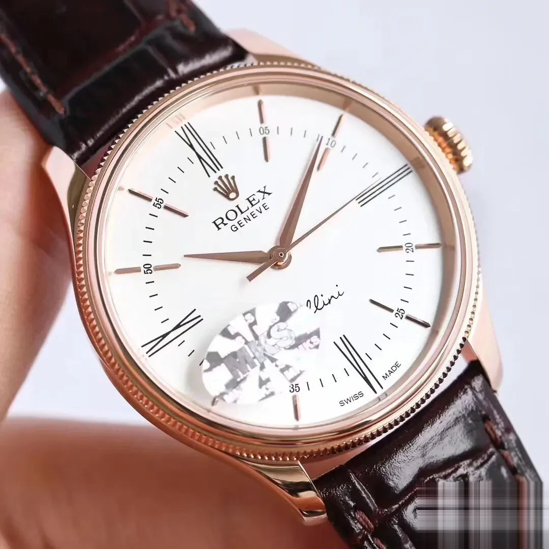 Rolex Cellini 50505 replica white dial — caseback detail