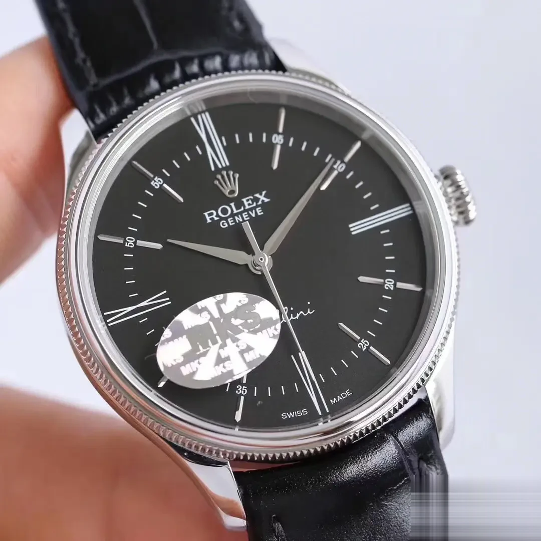 Rolex Cellini 50509 miyota replica 39mm — crown and case detail