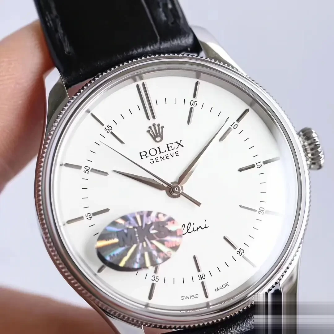 Rolex Cellini 50509 replica white dial — angled view