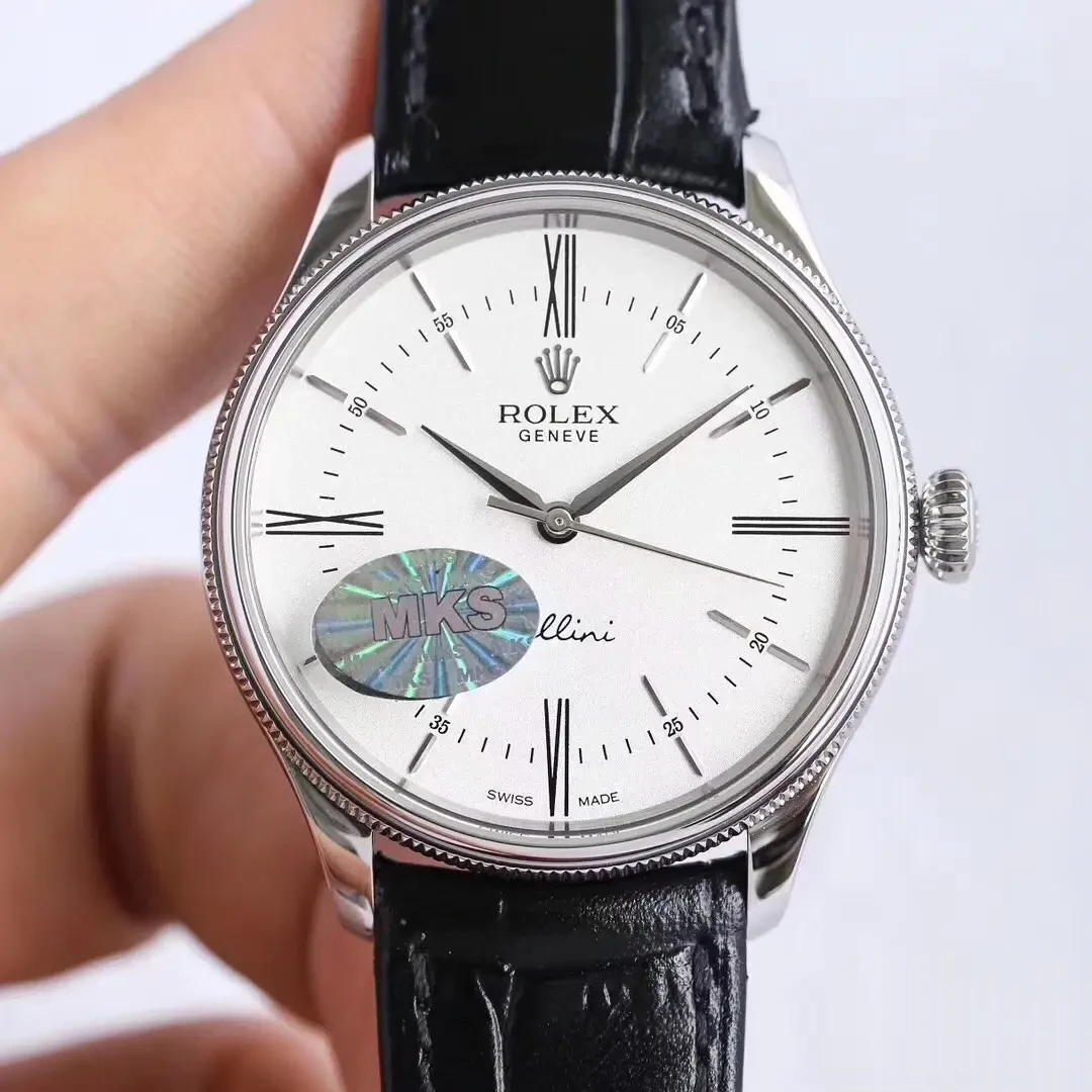 Rolex Cellini 50509 replica white dial — caseback detail