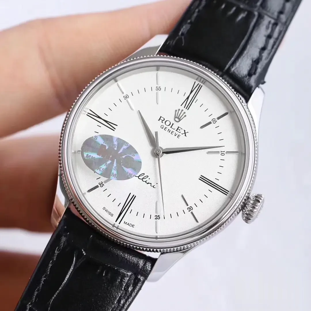 Cellini 50509 rolex copy white dial — bezel macro