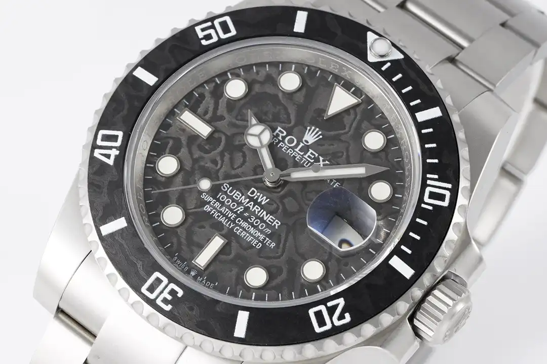 Rolex Submariner 116610LN 1:1 replica carbon dial — angled view