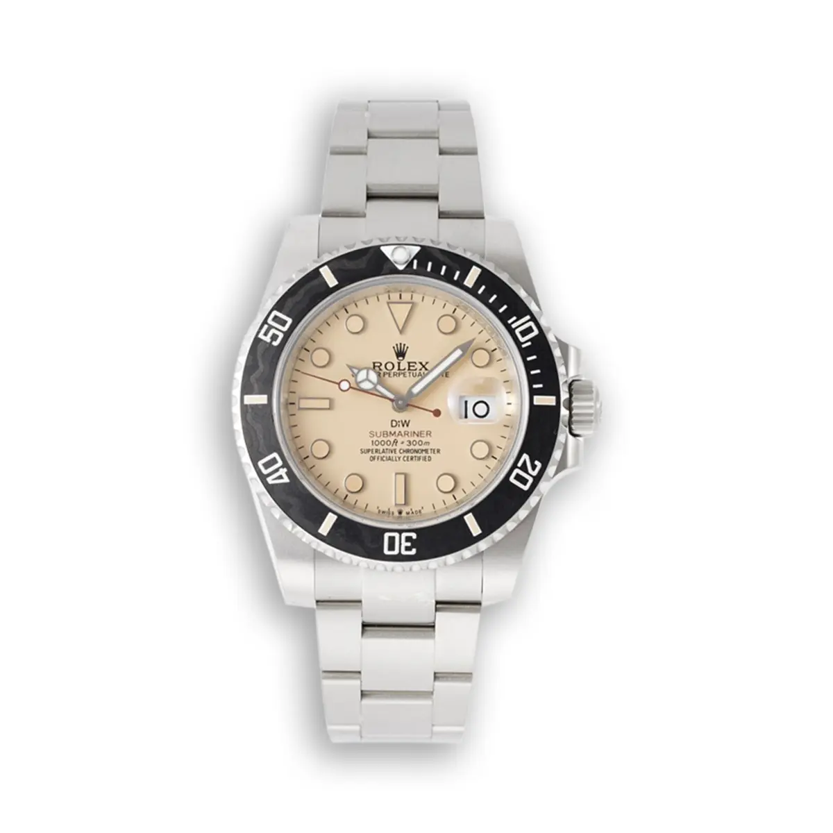 Submariner 116610LN clone light brown dial — front view