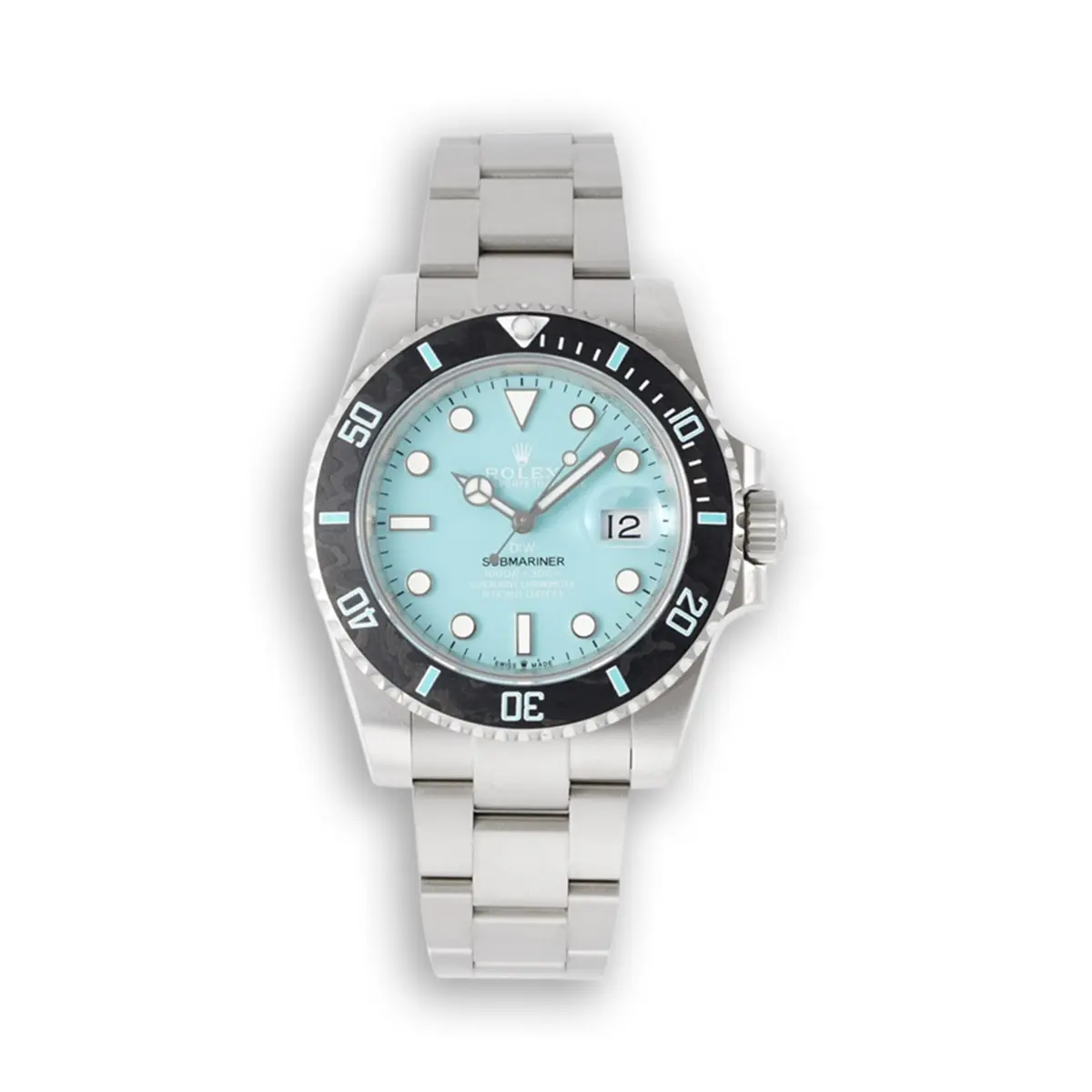 Rolex Submariner 116610LN super clone replica tiffany blue dial — front view