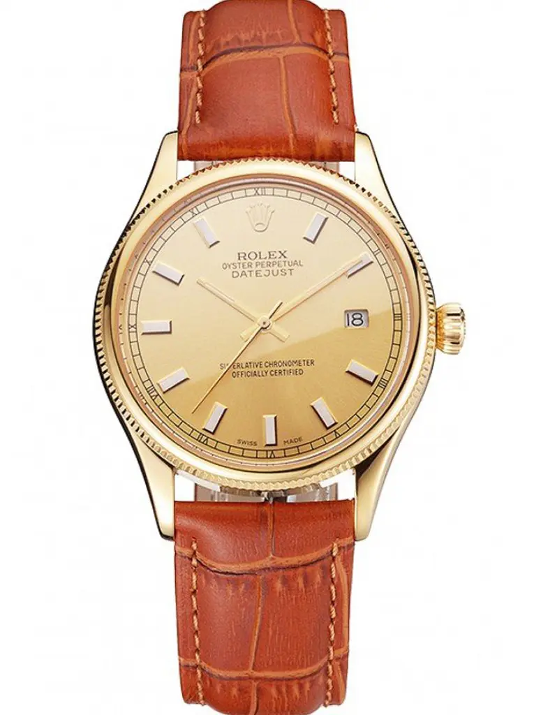 Datejust 016818 replica gold dial — front view