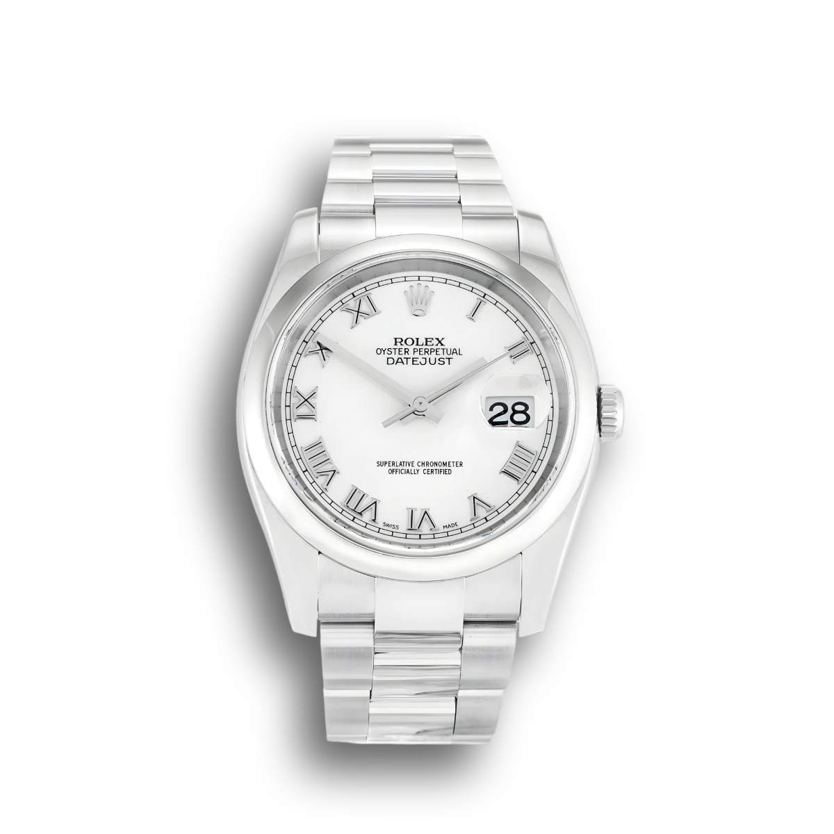 Rolex Datejust 116200 - 36mm White Dial Steel Watch