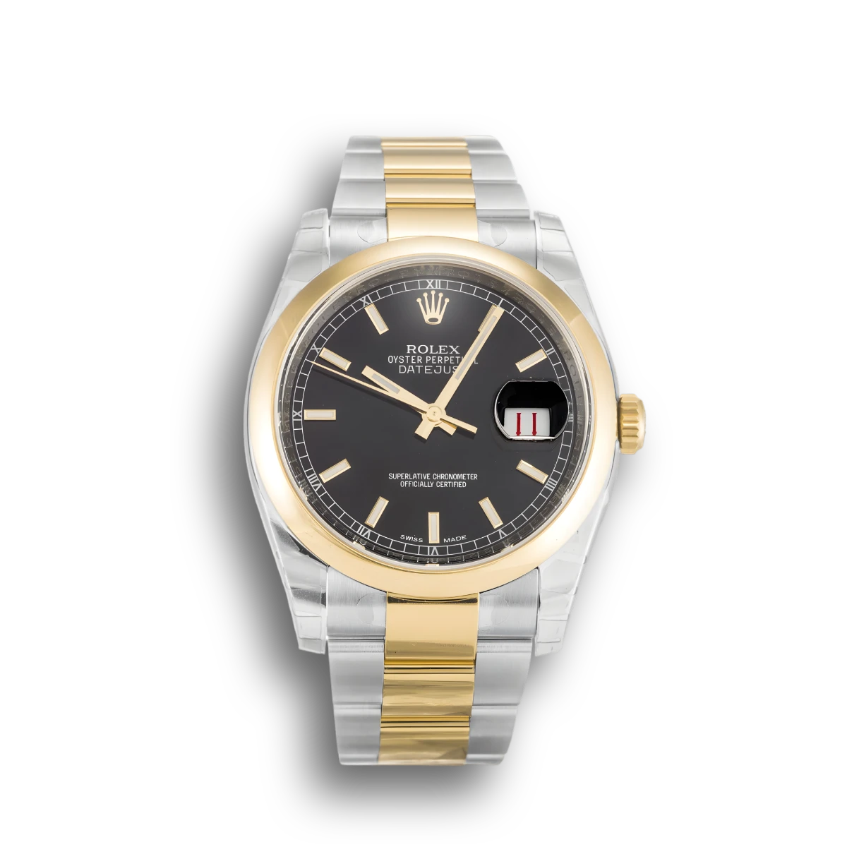 Datejust 116203 1:1 replica black dial — front view