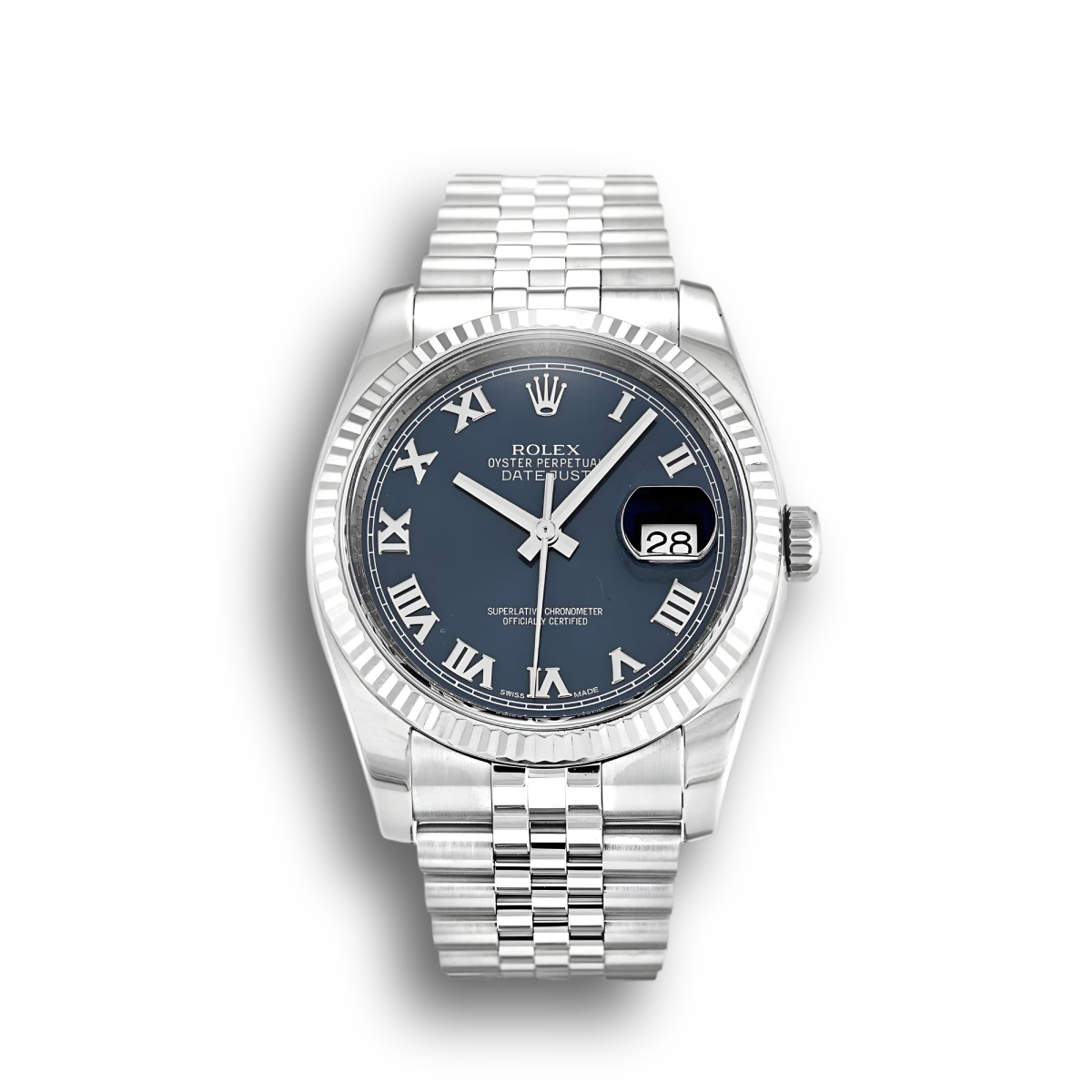 Rolex Datejust 116234 White Gold Bezel 36mm Blue Dial