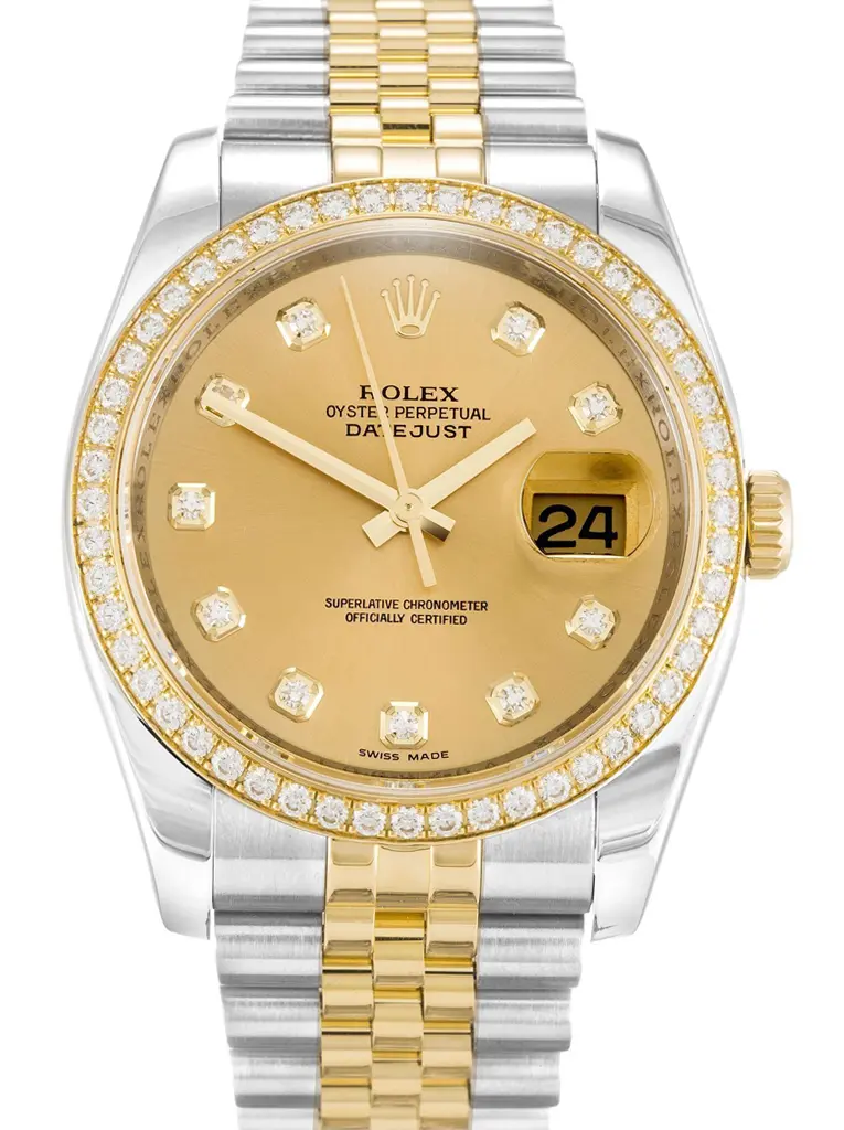 Rolex Datejust 116243 copy champagne dial — front view
